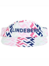 Viktor Print Embroidered Logo Visor Pink White - J.LINDEBERG - BALAAN 2