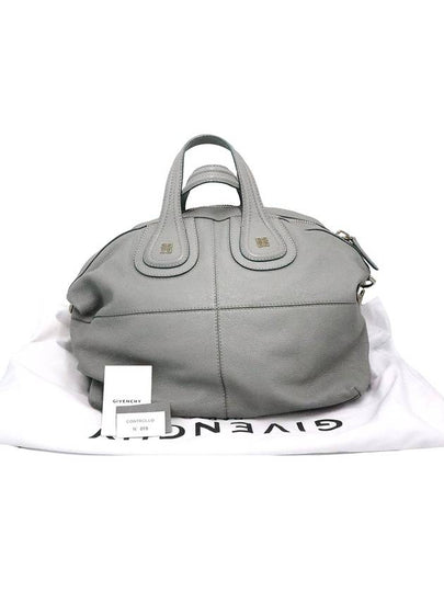 Givenchy BB05046012 Gray Calfskin Silver Nightingale Medium 2WAY - GIVENCHY - BALAAN 2