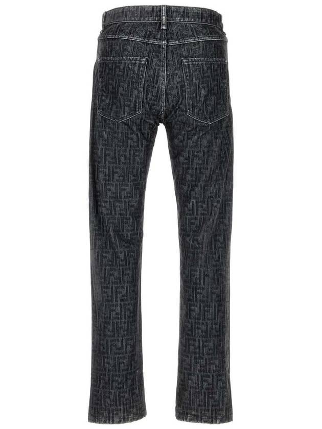 FF Denim Jeans Grey - FENDI - BALAAN 3