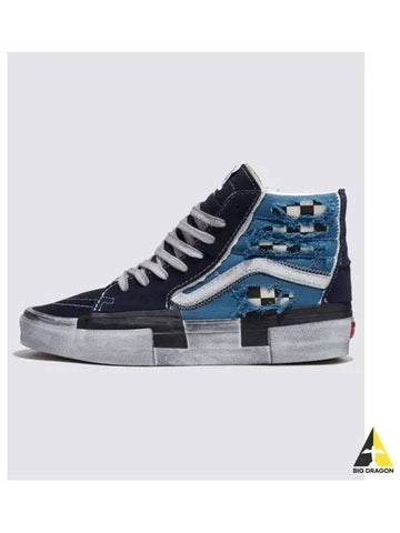 Skate High Reconstruct Stressed Check Navy VN0005UKNGJ1 - VANS - BALAAN 1