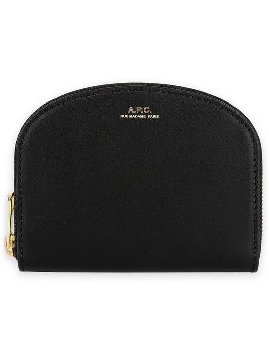 Demi Lune Half Moon Zipper Card Wallet Black - A.P.C. - BALAAN 2