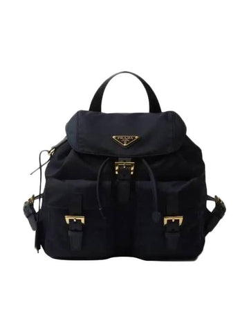 Triangle Logo Re-Nylon Small Backpack Blue - PRADA - BALAAN 1