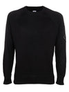 Men's Lens Wappen Crew Neck Sweatshirt Black - CP COMPANY - BALAAN 1