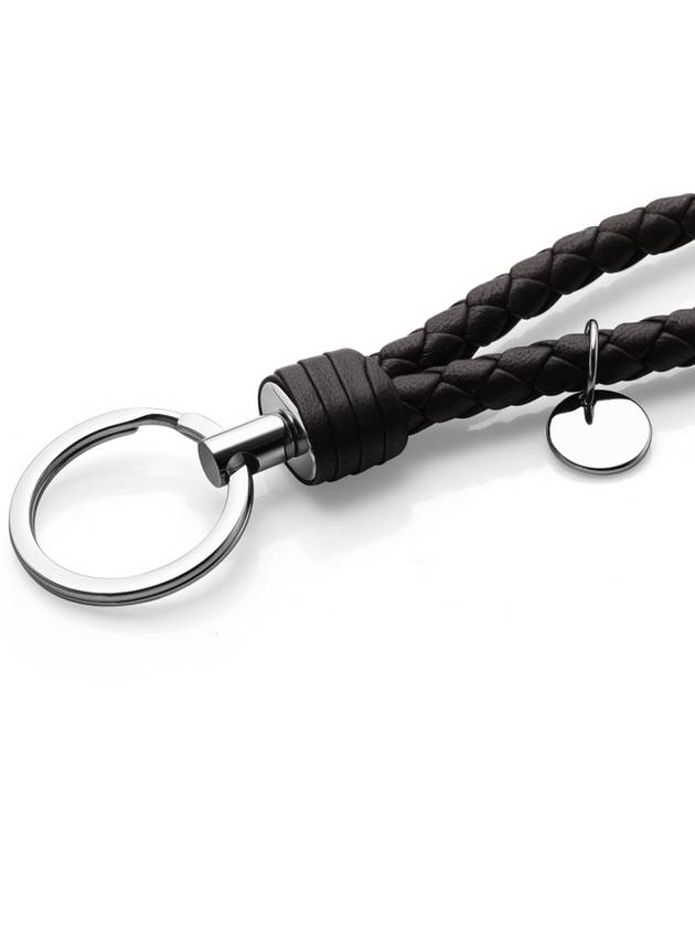 Intrecciato Leather Key Holder Espresso - BOTTEGA VENETA - BALAAN 5