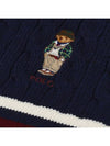 Teddy Bear Embroidery Cable Muffler 449923729 001 - POLO RALPH LAUREN - BALAAN 4