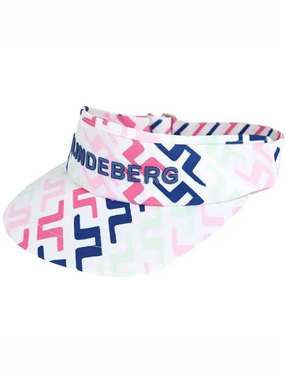 Viktor Print Embroidered Logo Visor Pink White - J.LINDEBERG - BALAAN 2