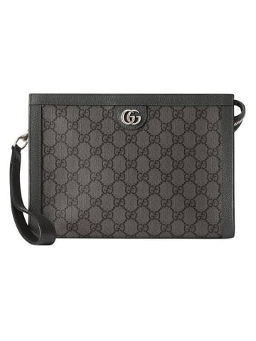 Ophidia GG Supreme Canvas Pouch Clutch Bag Grey - GUCCI - BALAAN 1