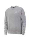 Sportswear Men's Club Fleece Crew Sweatshirt Grey - NIKE - BALAAN 4