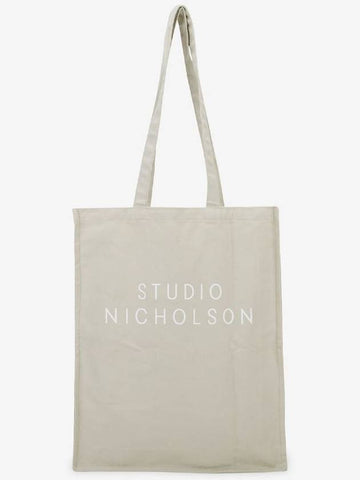 Men s Logo Lettering Dove Tote Bag SNW 406 - STUDIO NICHOLSON - BALAAN 1