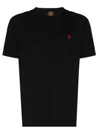 Men's Red Pony Embroidery Short Sleeve T-Shirt Black - POLO RALPH LAUREN - BALAAN 2