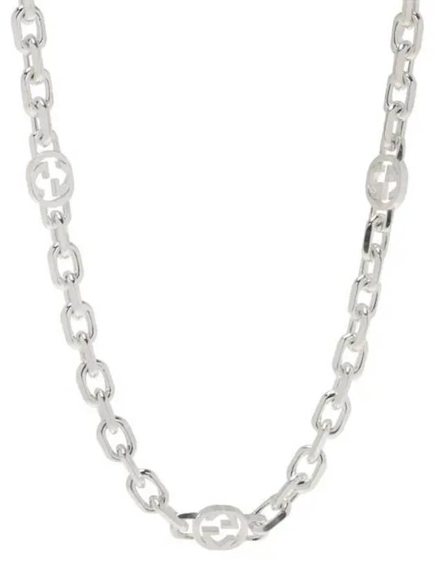 Women Interlocking Necklace Silver - GUCCI - BALAAN 2