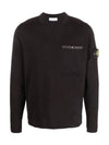 Wappen Patch Low Pocket Knit Top Black - STONE ISLAND - BALAAN 3