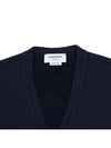 Classic V-Neck 4 Bar Stripe Cardigan Navy - THOM BROWNE - BALAAN 5