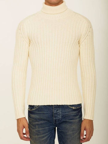 Wool Turtleneck White - TEN C - BALAAN 1