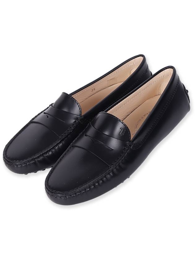 Women's Gommino Leather Driving Shoes Black - TOD'S - BALAAN.