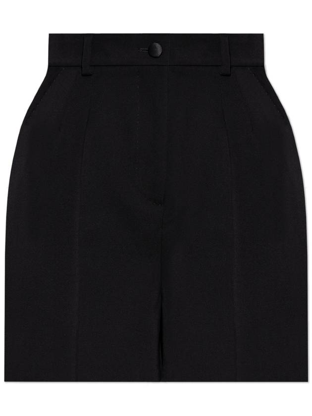 Wool Gabardin Tuxedo Shorts Black - DOLCE&GABBANA - BALAAN 2