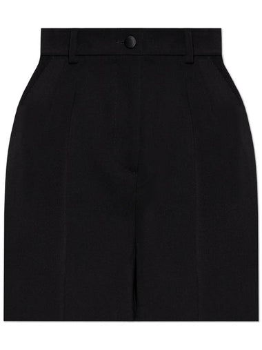 Wool Gabardin Tuxedo Shorts Black - DOLCE&GABBANA - BALAAN 1