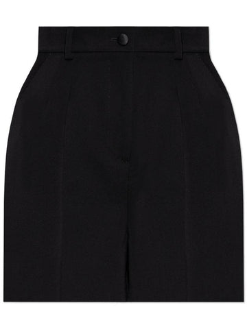 Wool Gabardin Tuxedo Shorts Black - DOLCE&GABBANA - BALAAN 1