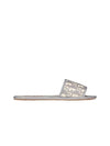 Chez Moi Oblique Embroidered Cotton Slippers Grey - DIOR - BALAAN 1