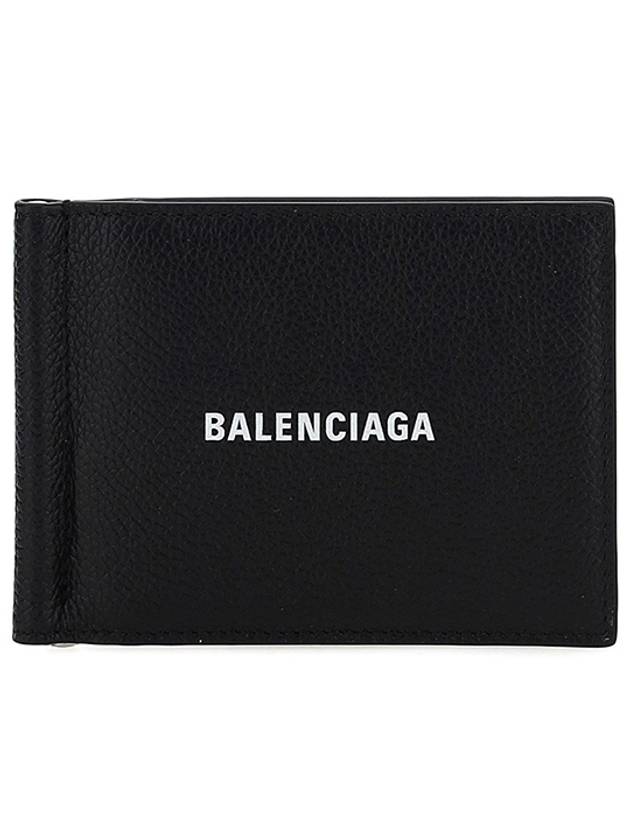 Grained Calfskin Bill Clip Bi-Fold Wallet Black - BALENCIAGA - BALAAN 2