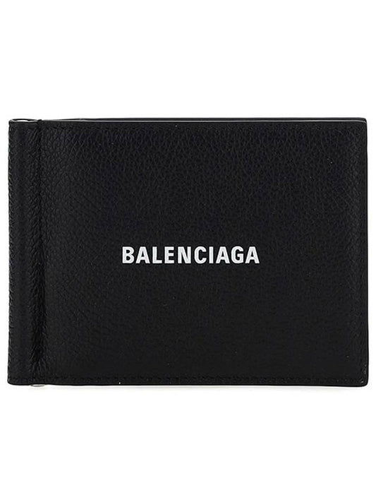 Grained Calfskin Bill Clip Bi-Fold Wallet Black - BALENCIAGA - BALAAN 2