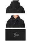 Equestrian Night Print Hooded Black - BURBERRY - BALAAN.