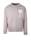 Big Heart Logo Wool Knit Top Light Beige - AMI - BALAAN 2