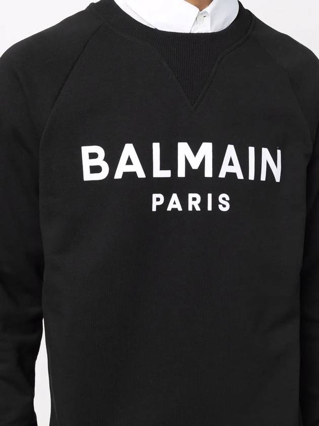 Paris Logo Sweatshirt Black - BALMAIN - BALAAN 3