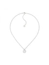 Claire D Rune Finish Metal Crystal Necklace Silver - DIOR - BALAAN 1