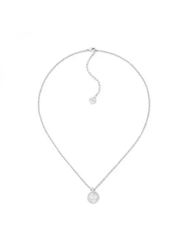 Claire D Rune Finish Metal Crystal Necklace Silver - DIOR - BALAAN 1