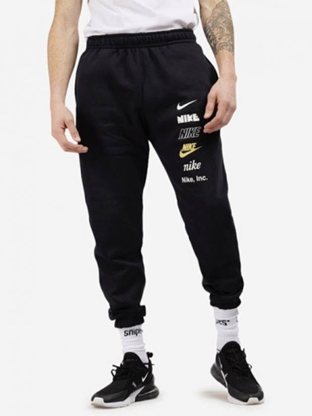 01 DX0796 ​​010 Club Plus Logo Pants Black - NIKE - BALAAN 1