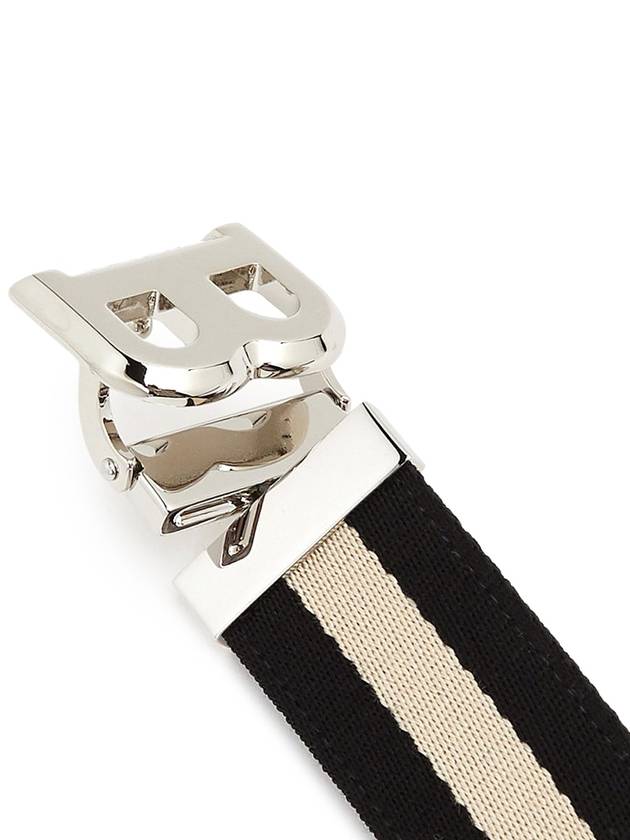 Unisex B Buckle Reversible Belt Black White - BALLY - BALAAN 6