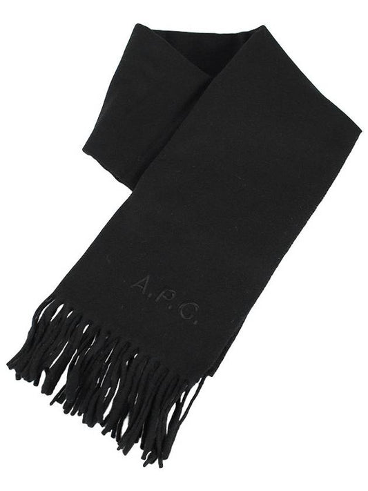 Embrois embroidered muffler black - A.P.C. - 2