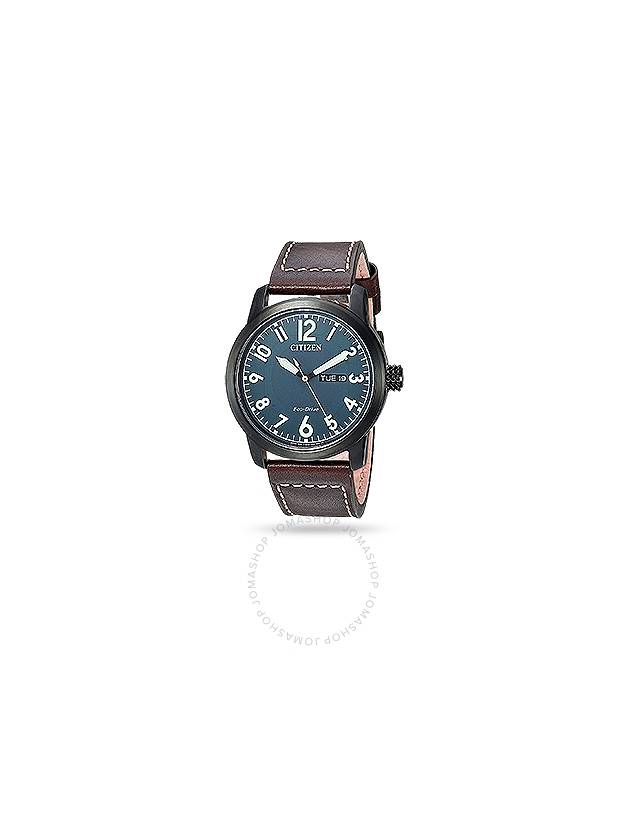 Citizen Chandler Eco-Drive Dark Blue Dial Brown Leather  Men's Watch BM8478-01L - CITIZEN - BALAAN 1