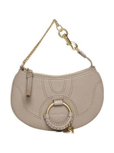 Women's Hana Embossed Logo Shoulder Bag Grey - CHLOE - BALAAN 1