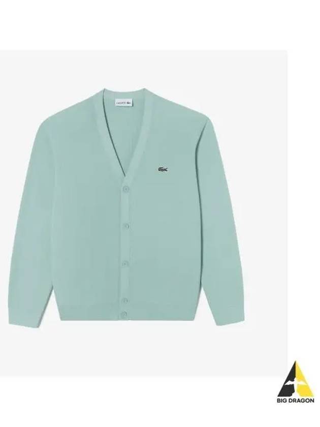 Men s Rings Basic V neck Cardigan Mint - LACOSTE - BALAAN 1