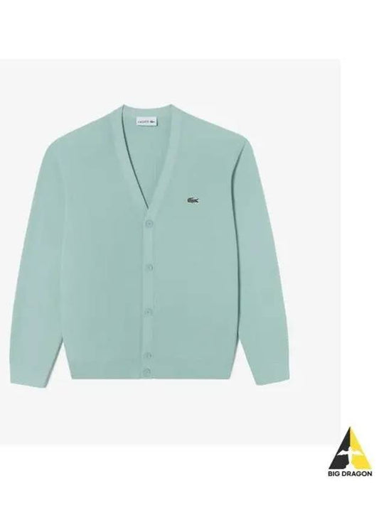 Men s Rings Basic V neck Cardigan Mint - LACOSTE - BALAAN 1