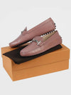 Gomino Double T Leather Driving Shoes Pink - TOD'S - BALAAN.