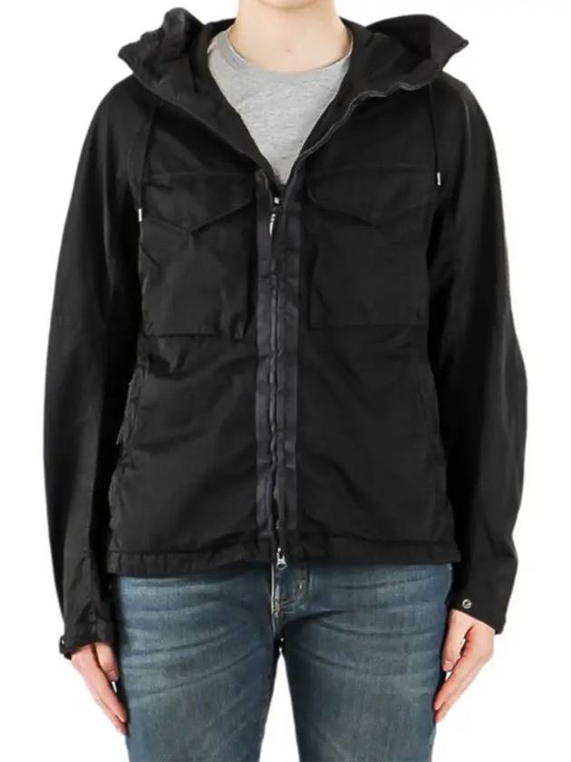 Goggles Hooded Jacket Black - CP COMPANY - BALAAN 2