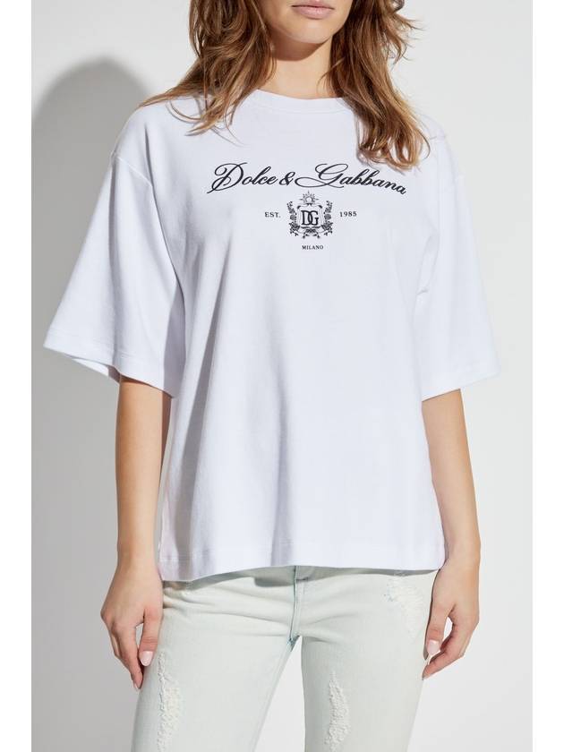 Dolce & Gabbana T-shirt With Logo, Women's, White - DOLCE&GABBANA - BALAAN 3