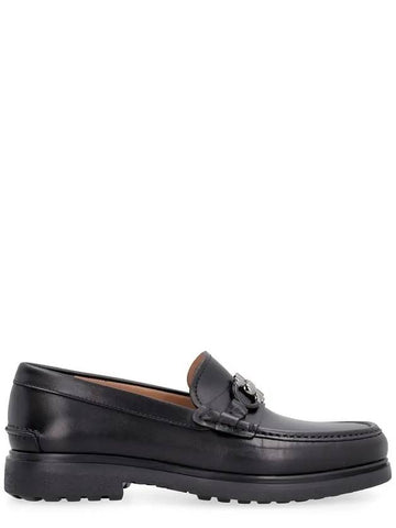 Gancini Ornament Moccasin Loafers Black - SALVATORE FERRAGAMO - BALAAN 1