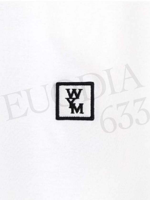 Men's Back Logo Cotton Short Sleeve T-Shirt White - WOOYOUNGMI - BALAAN 4