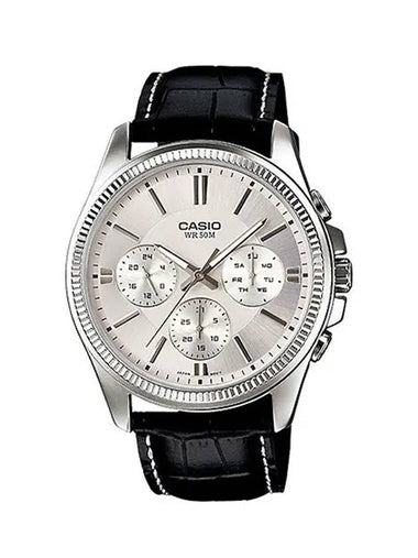 Men's Leather Wrist Watch MTP1375L7A - CASIO - BALAAN 1