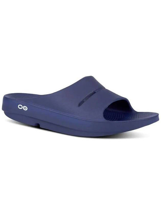 Original Elegant Slippers Navy Slide 1100NVY - OOFOS - BALAAN 1