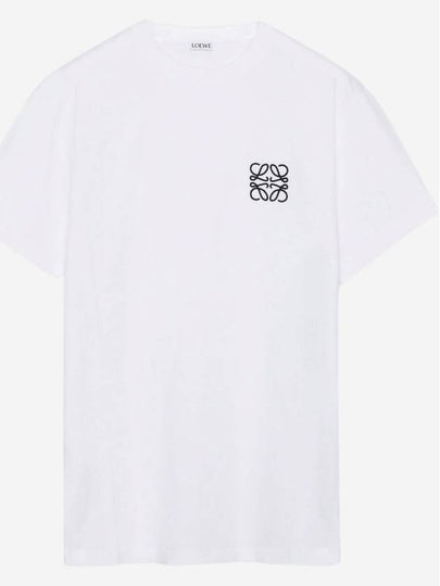 Anagram Crew Neck Cotton Short Sleeve T Shirt White - LOEWE - BALAAN 2