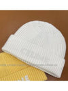 Logo Knit Wool Beanie White 2A61W535Q - CELINE - BALAAN 3