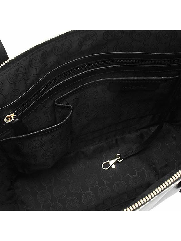 Jet Set Large Saffiano Leather Tote Bag Black - MICHAEL KORS - BALAAN.