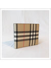 Coin Pocket Check Bicycle Wallet Brown - BURBERRY - BALAAN.