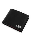 Gancini Half Wallet Black - SALVATORE FERRAGAMO - BALAAN 4