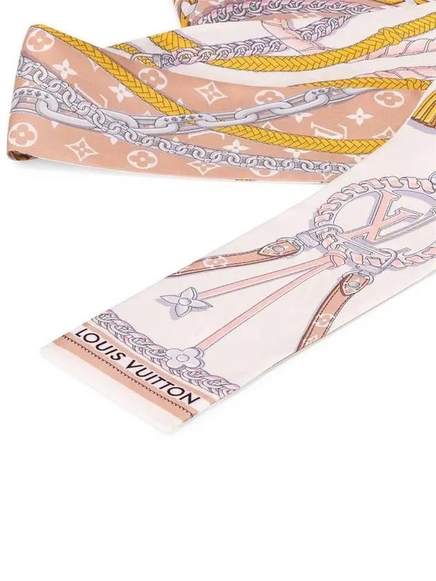 Mix And Straps Silk Scarf Light Pink - LOUIS VUITTON - BALAAN 4